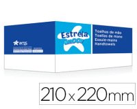 Essuie-mains amoos estrela 2 plis 21x22cm pack 20 paquets de 200 unités