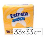 Serviette amoos estrela 2 plis 33x33cm paquet de 100 unités