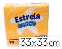 Serviette amoos estrela 2 plis 33x33cm paquet de 100 unités