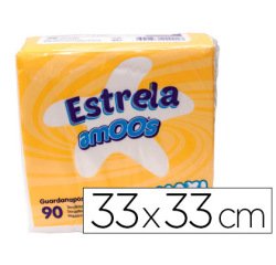 Serviette amoos estrela 2 plis 33x33cm paquet de 100 unités
