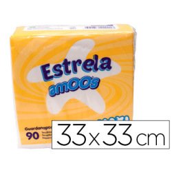 Serviette amoos estrela 2 plis 33x33cm paquet de 100 unités