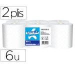 Bobine essuyage amoos estrela dévidage central 2 plis 390 services paquet de 6 rouleaux