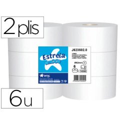 Papier hygiénique amoos jumbo 2 plis 350m paquet 6 rouleaux