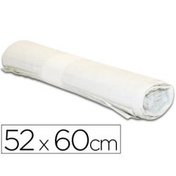 Sac poubelle domestique 52x60cm calibre 70 capacité 20l coloris blanc rouleau 20 unités