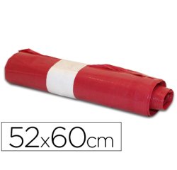 Sac poubelle domestique 52x60cm calibre 70 capacité 20l coloris rouge rouleau 20 unités