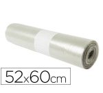 Sac poubelle domestique 52x60cm calibre 70 capacité 20l coloris transparent rouleau 20 unités