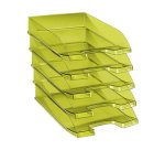 Corbeille à courrier cep first tonic polypropylène antichoc préhension facile 350x255x65mm coloris vert