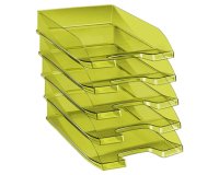 Corbeille à courrier cep first tonic polypropylène antichoc préhension facile 350x255x65mm coloris vert