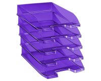 Corbeille à courrier cep first tonic polypropylène antichoc préhension facile 350x255x65mm coloris violet