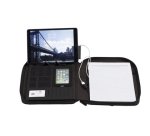 Conférencier alba en tissu a4 fermeture zip et recharge batterie 25x34x1,5cm