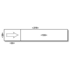 Étiquette affranchissement techmay simple 155x39mm boîte 1000 unités