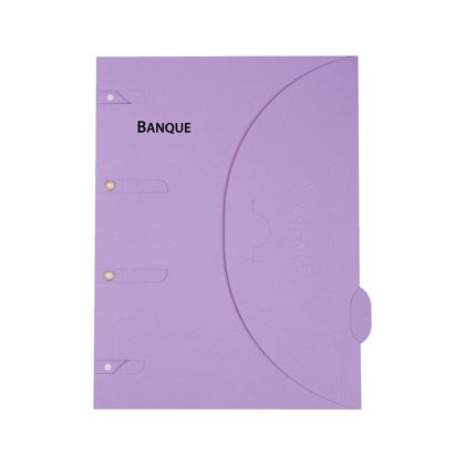 Chemise classeur certiprint a4+ 320x240mm classement banque sans perforations fermeture scratch résistant oeillet