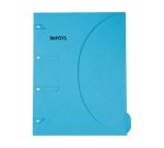 Chemise classeur certiprint a4+ 320x240mm classement impôts sans perforations fermeture scratch résistant oeillet