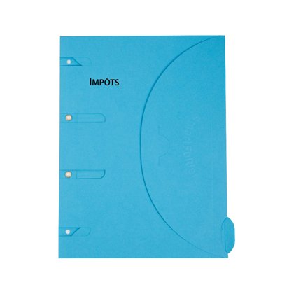 Chemise classeur certiprint a4+ 320x240mm classement impôts sans perforations fermeture scratch résistant oeillet