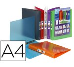 Classeur viquel 4 anneaux propyglass polypropylène 7/10e a4 dos 35mm personnalisable incolore