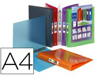 Classeur viquel 4 anneaux propyglass polypropylène 7/10e a4 dos 35mm personnalisable incolore