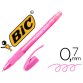 Stylo-bille bic gelocity illusion pointe moyenne 0.7mm encre gel effaçable et rechargeable coloris rose