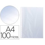Pochette q-connect polypropylène lisse 10/100e perforée cristal 11                        trous a4 210x297mm sachet 10u