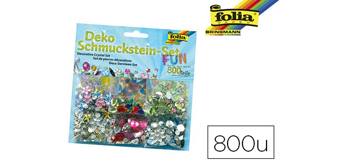 Set de pierres décoratives FUN, plus de 800 pièces