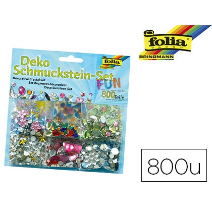 Set de pierres décoratives FUN, plus de 800 pièces