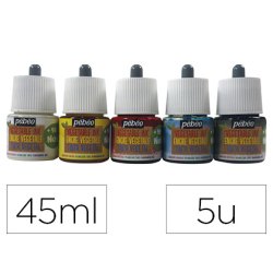 Encre végétale pébéo couleurs primaires set 5 unités x 45ml