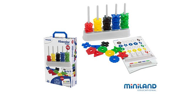 Abaque miniland de 100 pièces formes assorties 210mm