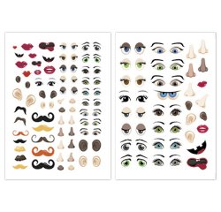 Gommette graine creative visage 210x148mm pochette 124 unites
