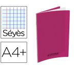 Cahier agrafé conquérant polypropylène a4+ 24x32cm 48 pages séyès 90g coloris rose