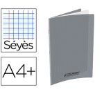 Cahier agrafé conquérant polypropylène a4+ 24x32cm 48 pages séyès 90g coloris gris