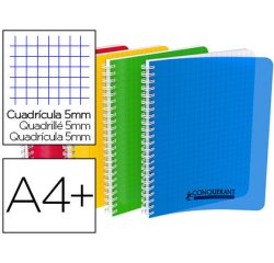 Cahier Conquerant classique integrale 240x320 100p 90g seyes polypro assorti