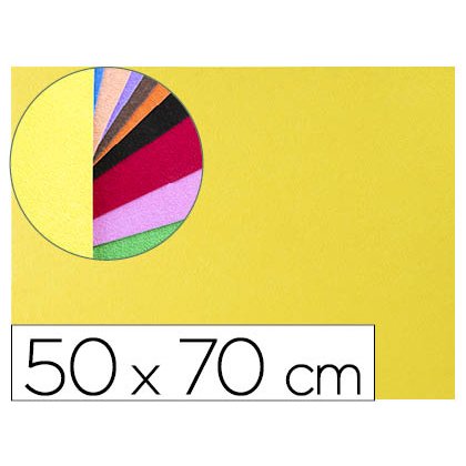 Plaque mousse liderpapel texture serviette 50x70cm 60g/m2 épaisseur 2mm unicolore jaune