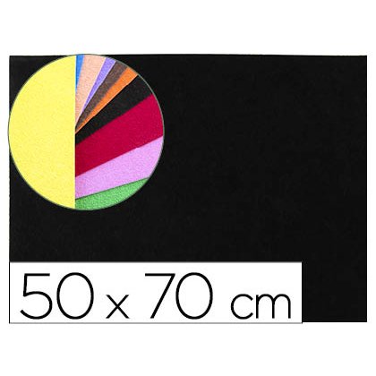 Plaque mousse liderpapel texture serviette 50x70cm 60g/m2 épaisseur 2mm unicolore noir