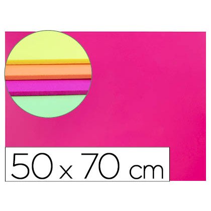 Plaque mousse liderpapel 50x70cm 60g/m2 épaisseur 1.5mm unicolore rose fluorescent
