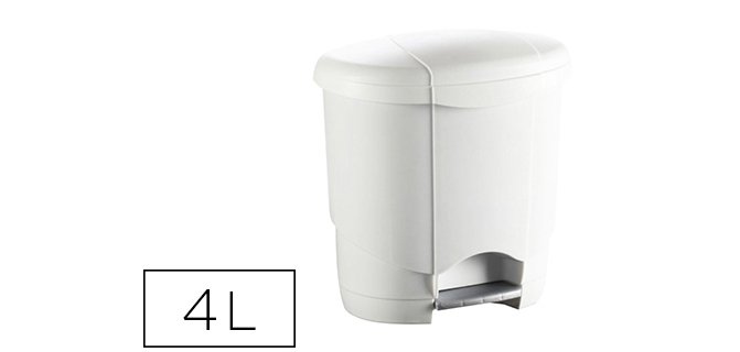 Poubelle hygiénique pédale + bac intérieur amovible idéale salle de bains 4l