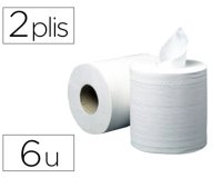 Bobine essuyage dévidange centrale 20x30cm 450 feuilles prédécoupées pack 6 unités