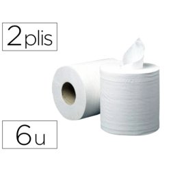 Bobine essuyage dévidange centrale 20x30cm 450 feuilles prédécoupées pack 6 unités