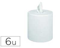 Bobine essuyage dévidage centrale 20x20cm 450 feuilles prédécoupées pack 6 unités