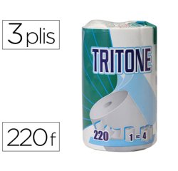 Essuie-tout ménager pure ouate 3 plis 24x22cm rouleau 220 feuilles