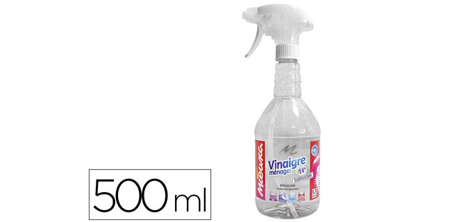 Vinaigre ménager 14 degrés nettoie dégraisse désodorise pistolet 500ml