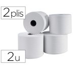 Bobine essuyage 1000f 2 plis coloris blanc lot de 2 unitès