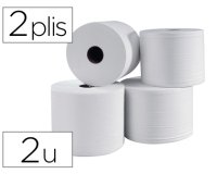 Bobine essuyage 1000f 2 plis coloris blanc lot de 2 unitès