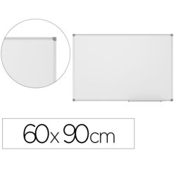 Tableau blanc vanerum émaillé magnétique cadre aluminium anodisé fixation mur 60x90cm