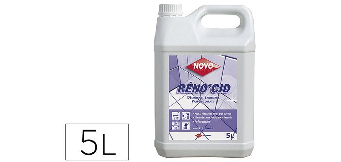 Détartrant désincrustant sanitaire élimine tartre calcaire rouille parfum floral bidon 5l