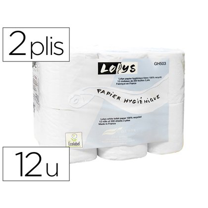Papier toilette double épaisseur paquet 12 rouleaux