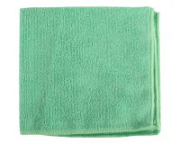 Lavette microfibre 230g 38x38cm sans traces coloris vert lot 5 unités