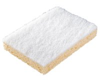 Éponge récurante gm double face blanche nettoyage surfaces délicates 13x9cm