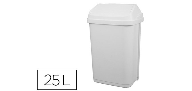 Poubelle plastique à couvercle basculant 25l