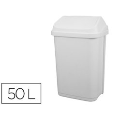 Poubelle plastique à couvercle basculant 50l