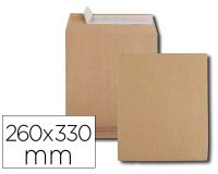 Pochette gpv kraft 120g 24 260x330mm soufflet 30mm sachet de 50 unités