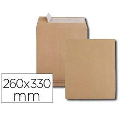 Pochette gpv kraft 120g 24 260x330mm soufflet 30mm sachet de 50 unités